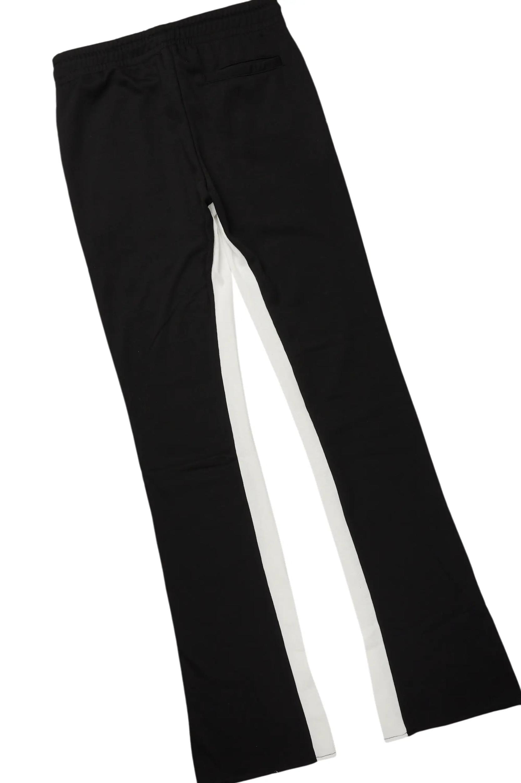 Amos Black Long Sleeve T-Shirt/Patch Baggy Pant Set Male Product Image