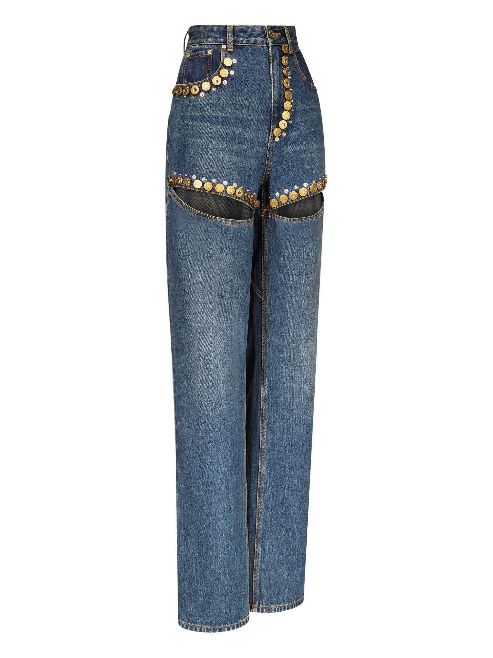 crystal button jeans Product Image
