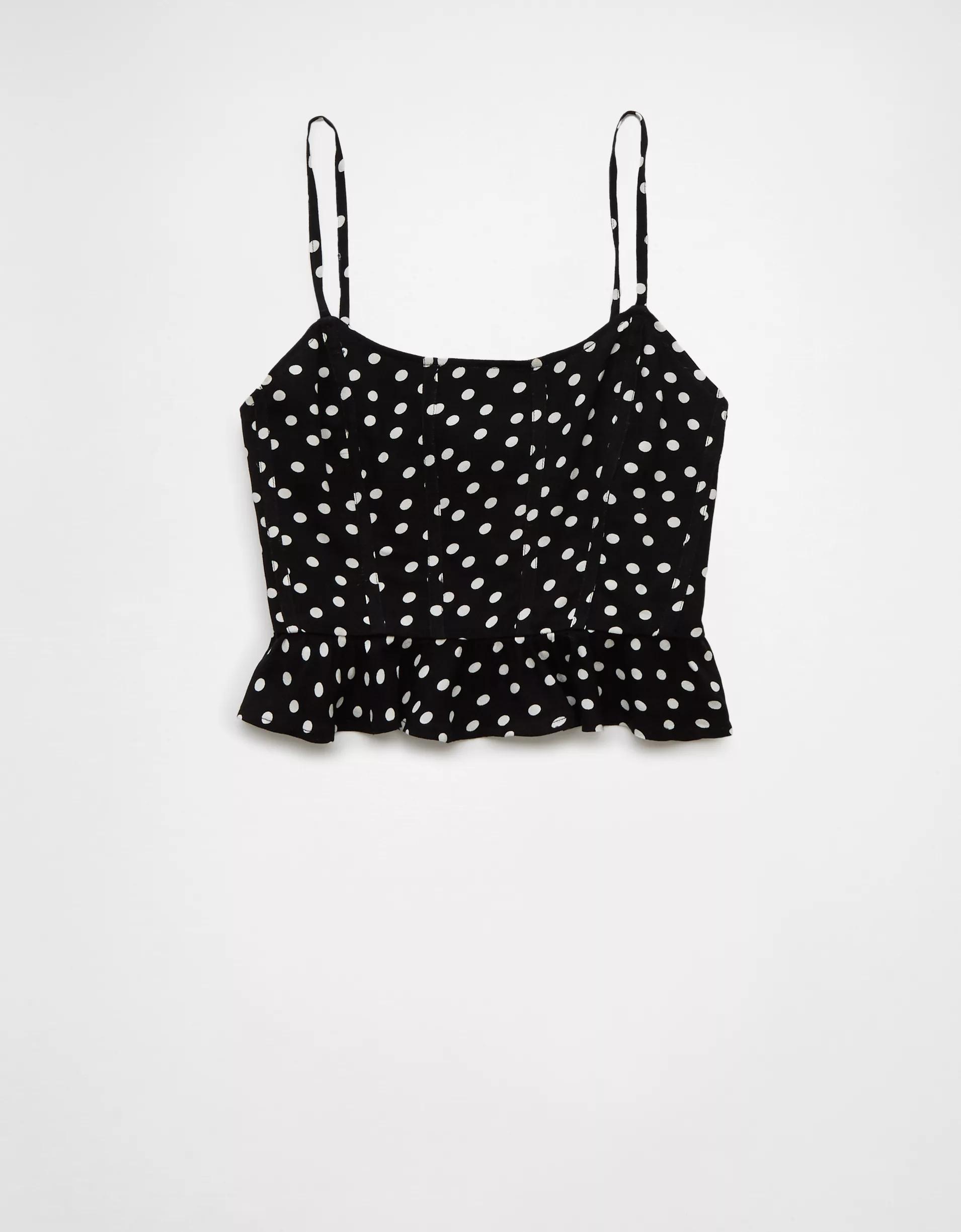 AE Polka Dot Corset Tank Top Product Image