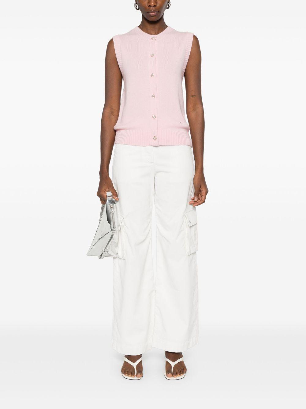 sleeveless wool-cashmere cardigan Product Image