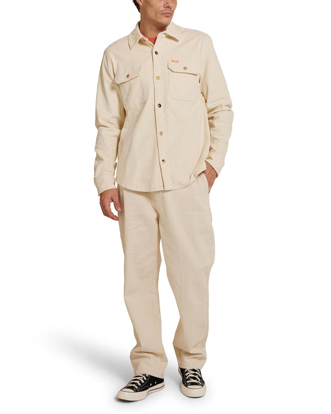 Vacay Cord Shirt - Dirty White Product Image