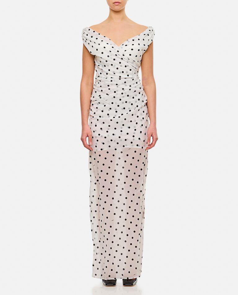 JACQUEMUS Women Rita Pois Long Dress In White Product Image