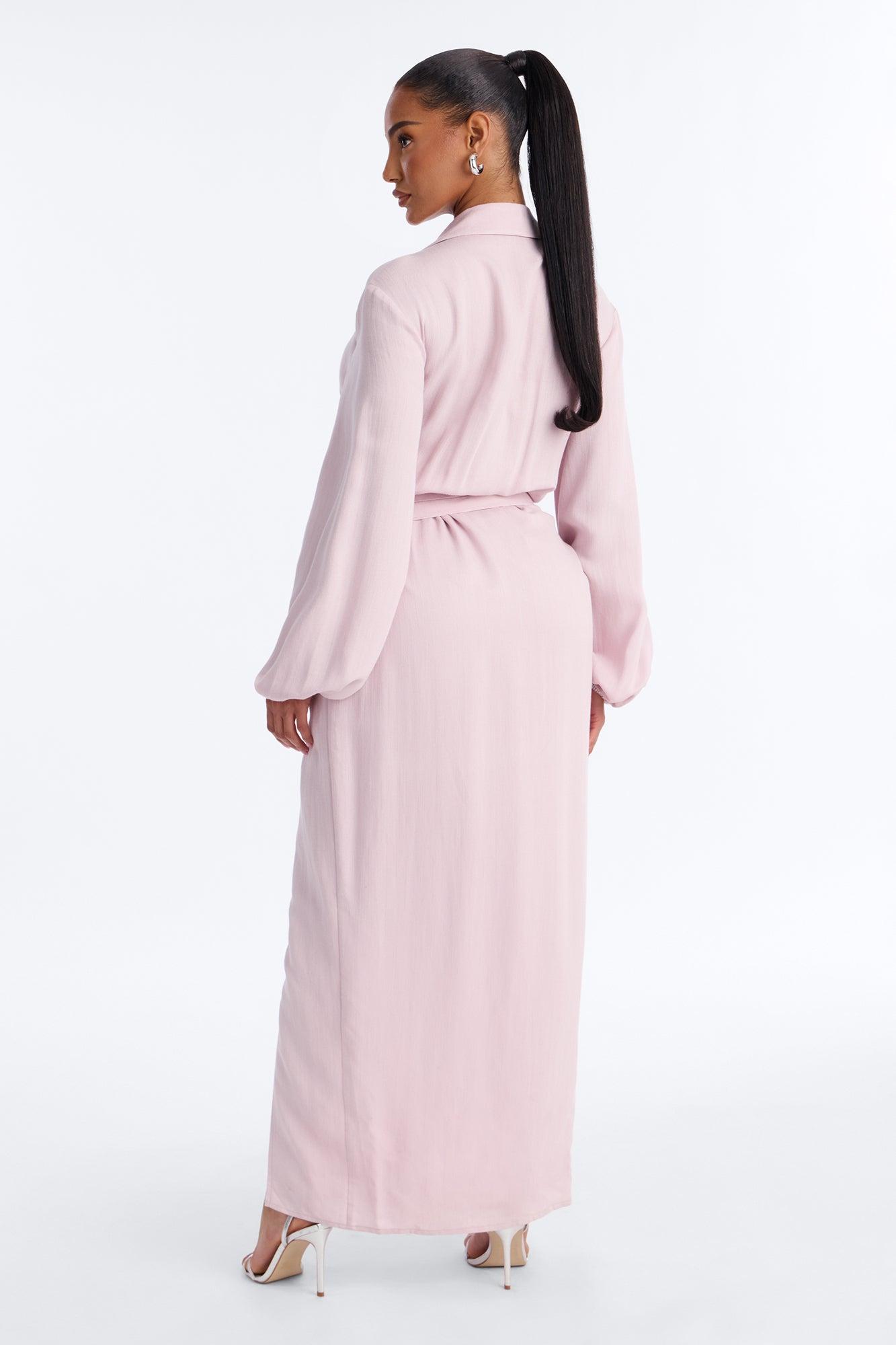 Tiana Shirt Maxi Dress - Lavender Female Product Image