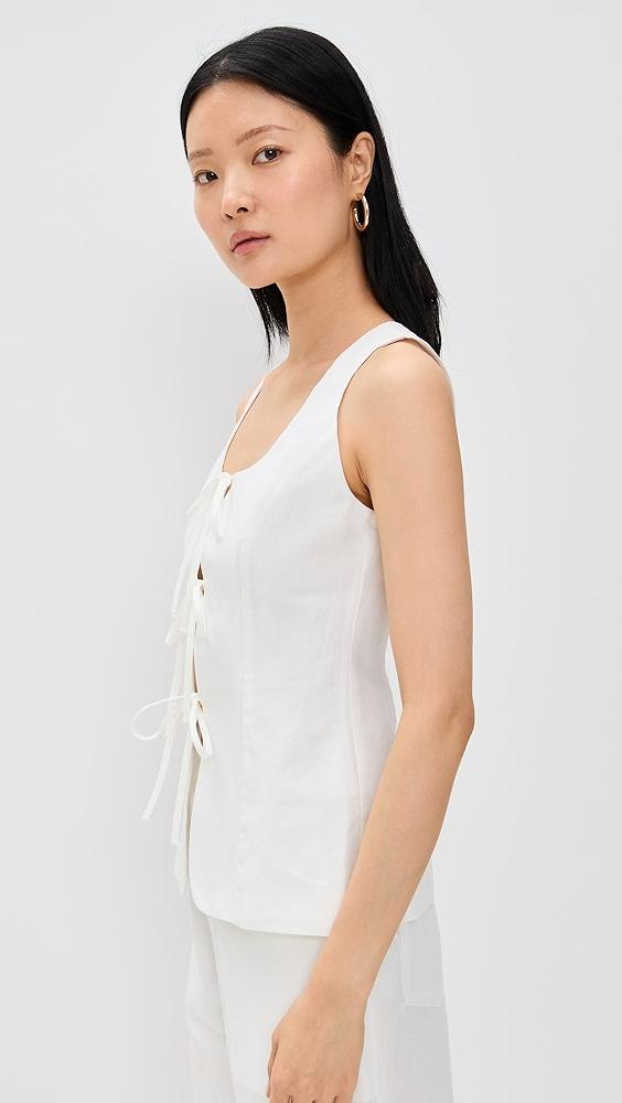 ALIGNE Lupin Linen Tie Waistcoat | Shopbop Product Image