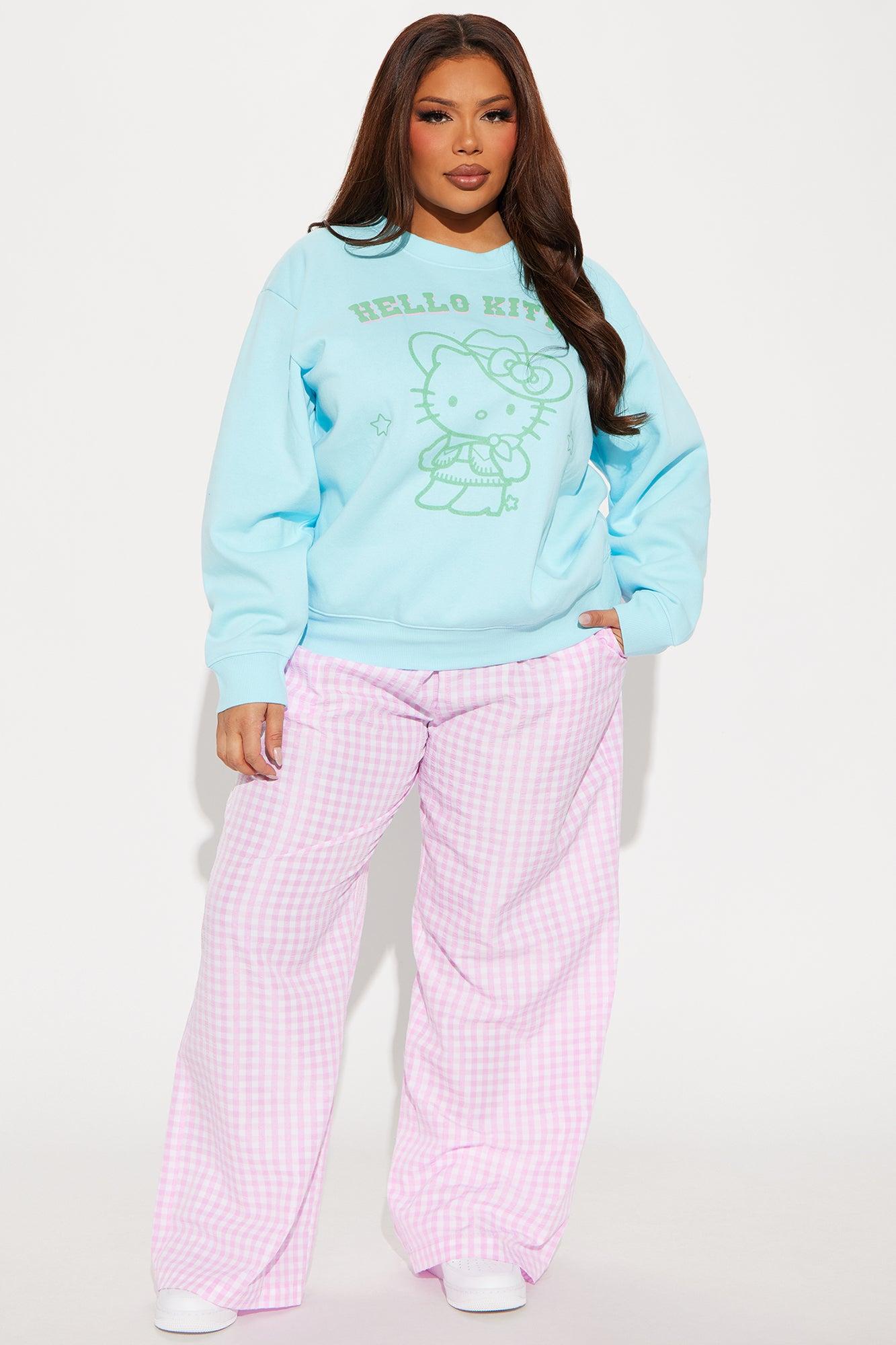 Saddle Up Hello Kitty Sweatshirt - Light Blue Product Image