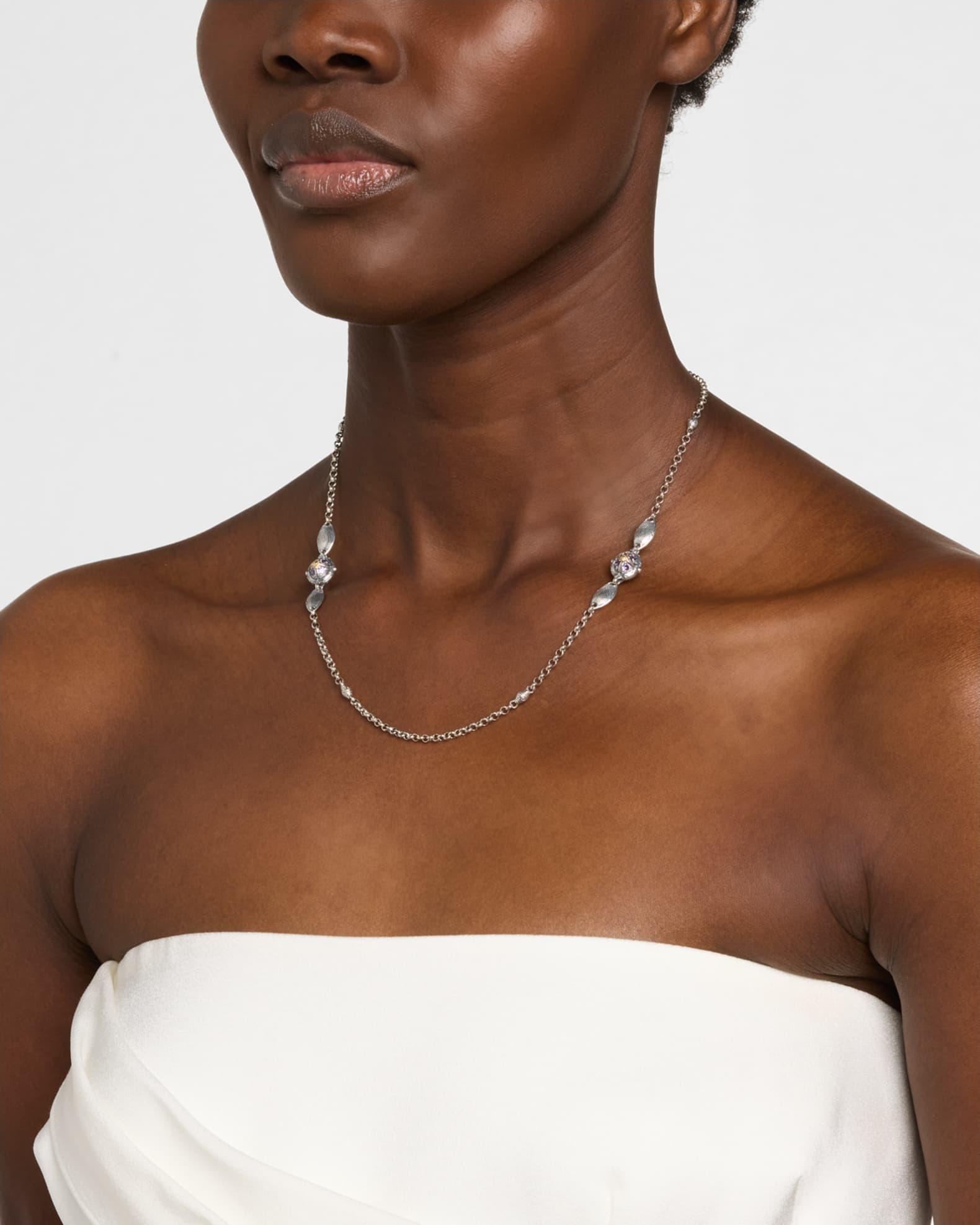 Kyma Amethyst, Quartz and Swiss Topaz Necklace Product Image