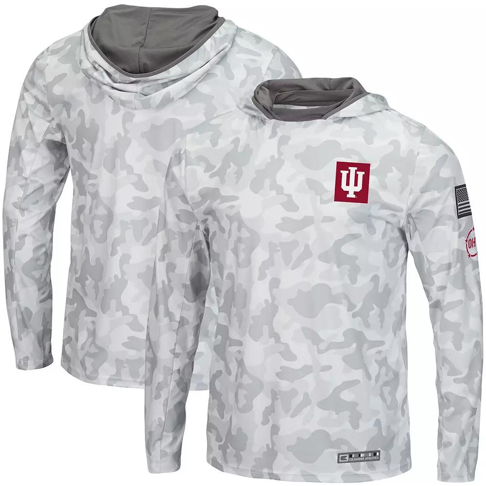Men's Colosseum Arctic Camo Wisconsin Badgers OHT Military Appreciation Long Sleeve Hoodie Top,  Product Image