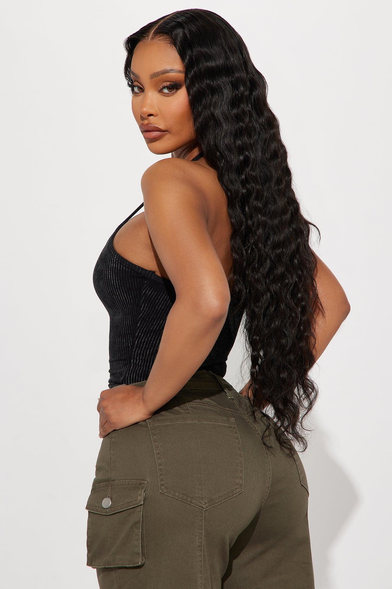 Ari Washed Bodysuit - Black Wash Product Image