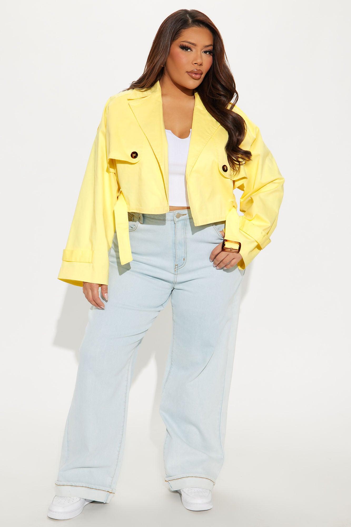 Leona Cropped Trench - Yellow Product Image
