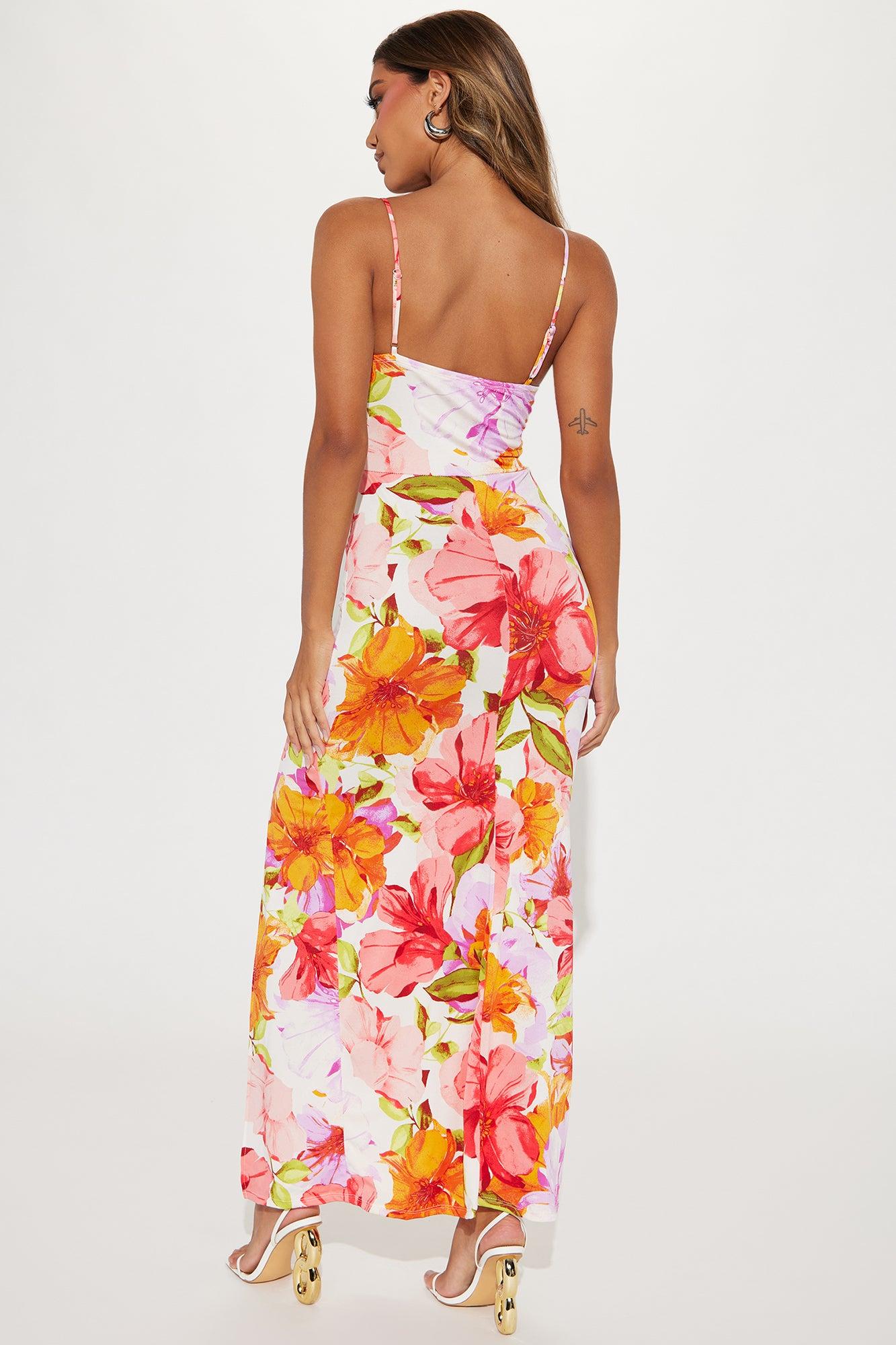 Soleil Floral Maxi Dress - Ivory/combo Product Image
