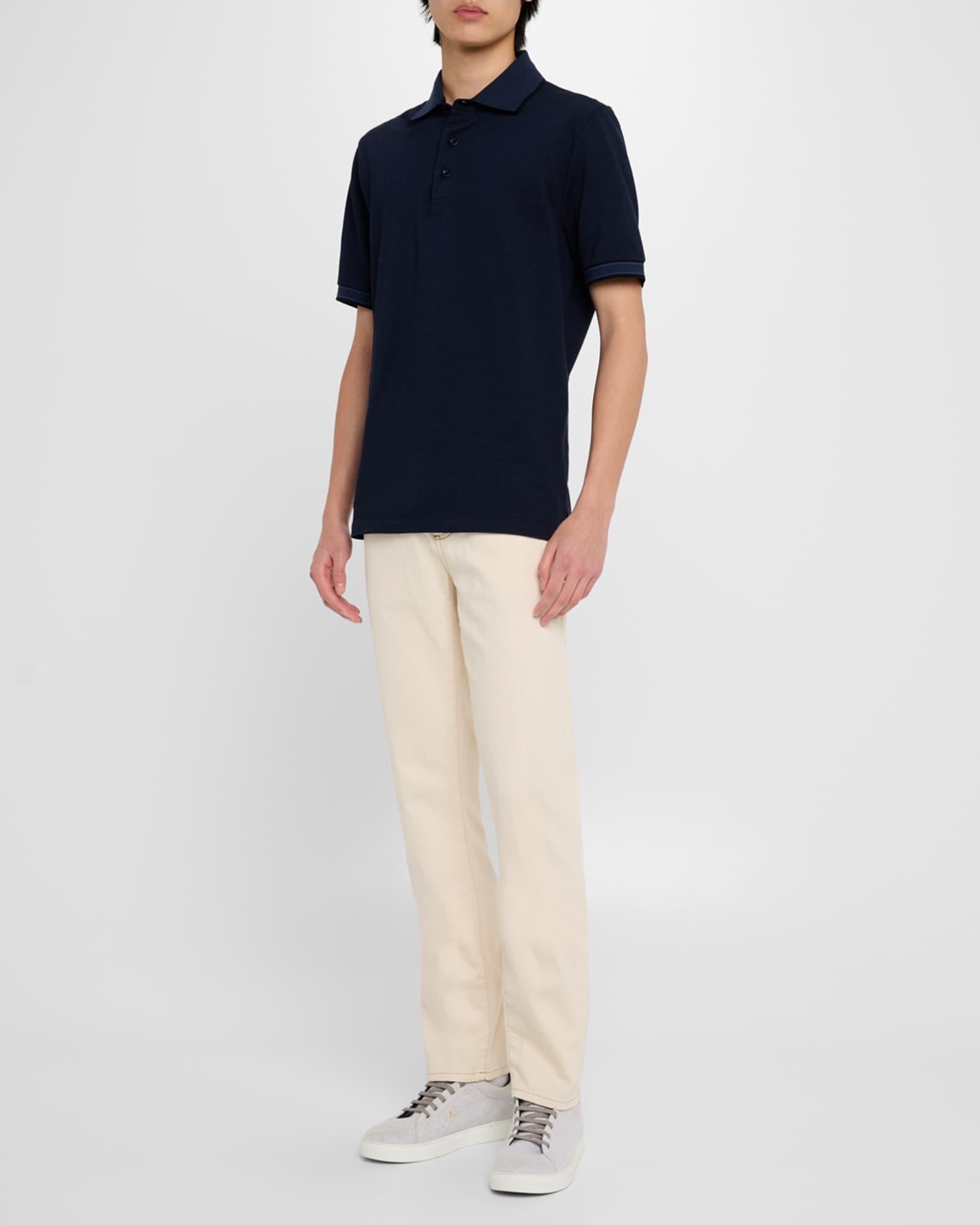 Men's Cotton Pique Polo Shirt Product Image