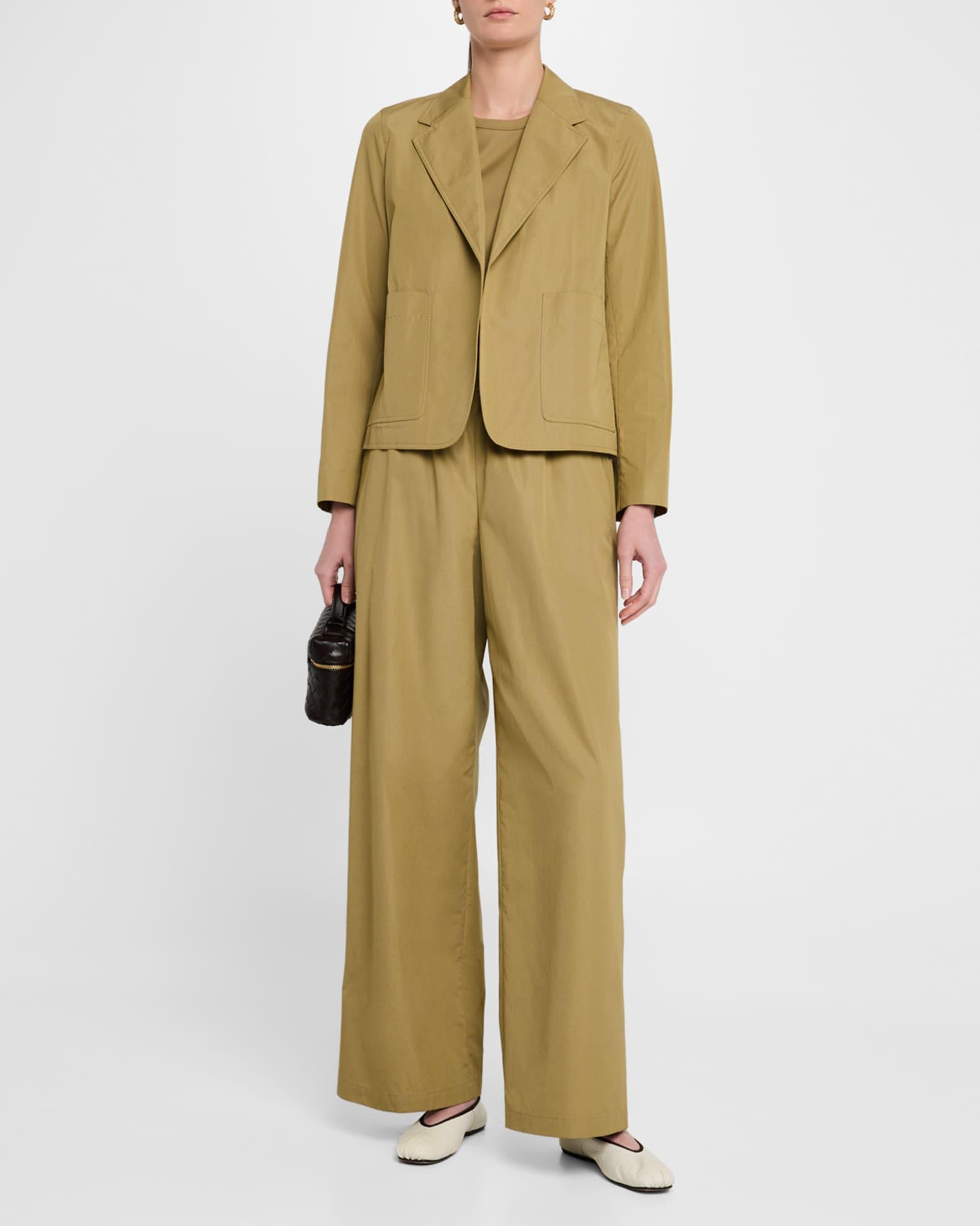 Open-Front Cotton Boyfriend Blazer Product Image