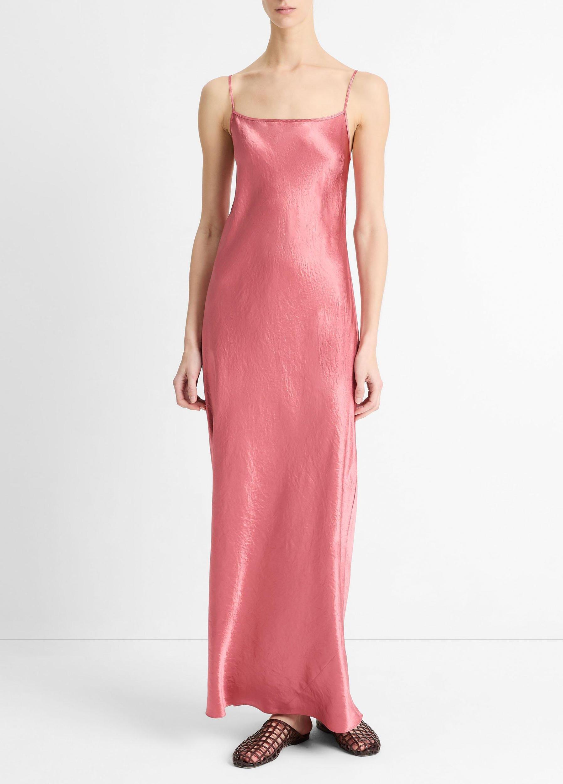 Satin Bias Maxi Slip Dress Product Image