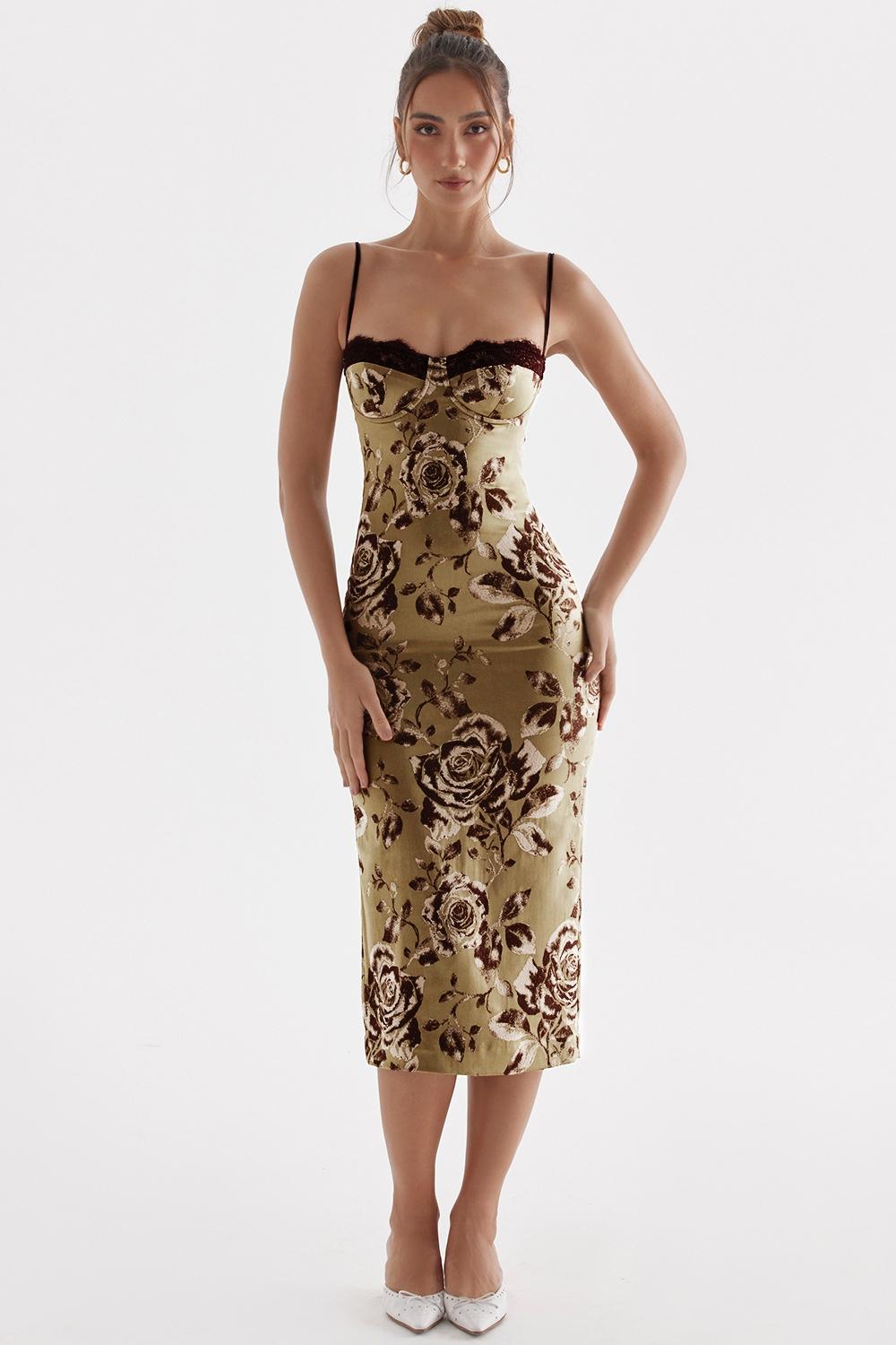 Cassia  floral print midi dress Product Image