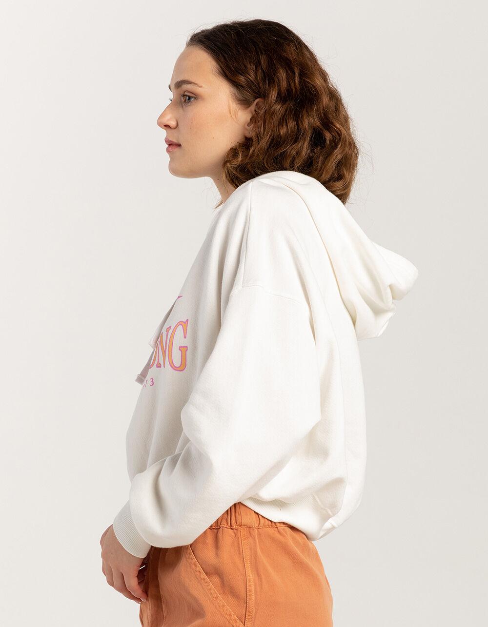 BILLABONG All Time Womens Crop Hoodie - WHITE Product Image