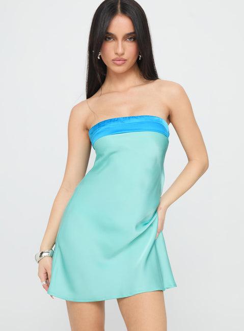 Phillipa Mini Dress Aqua Product Image