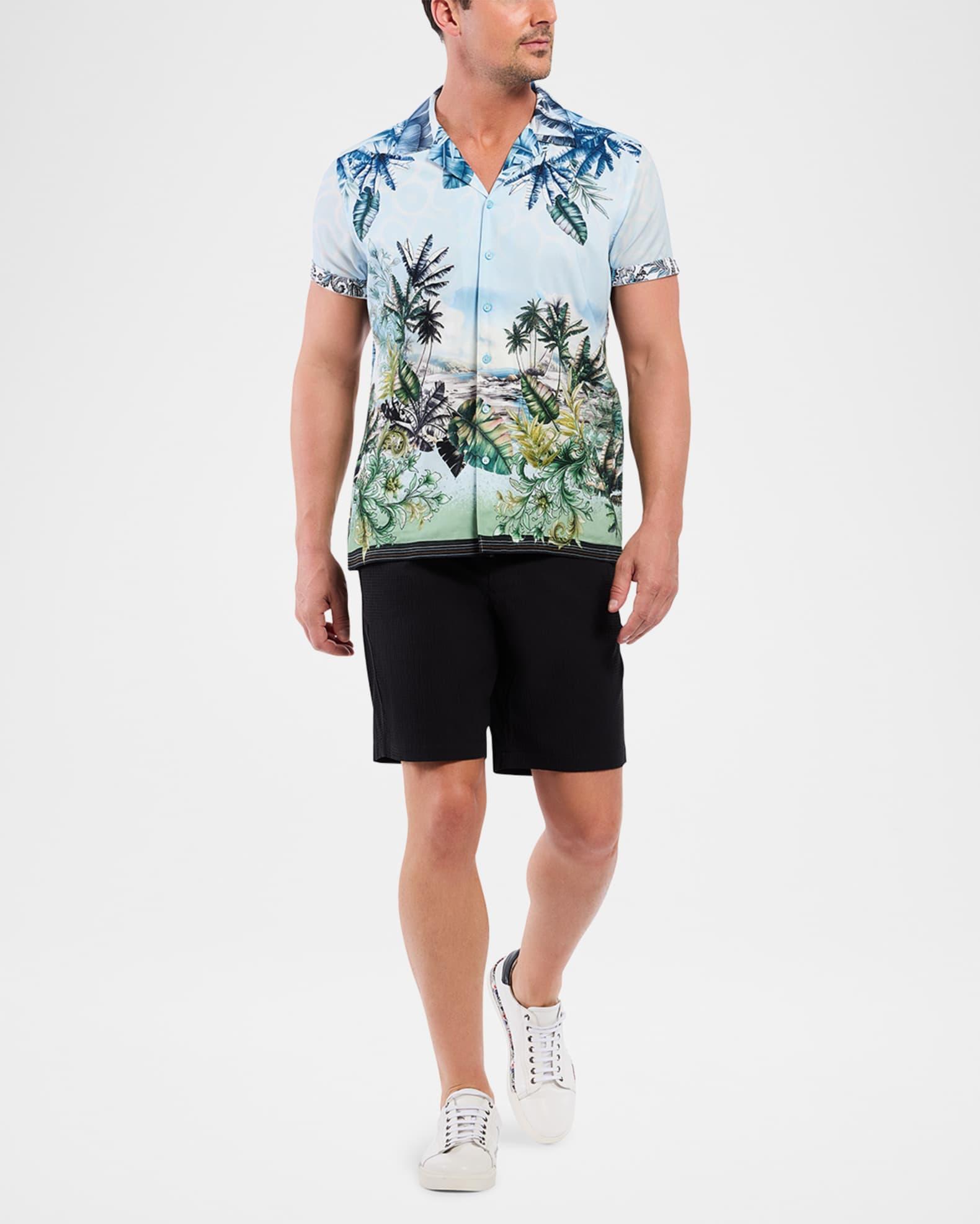 Mens Sahara Printed Camp Shirt - Product Image