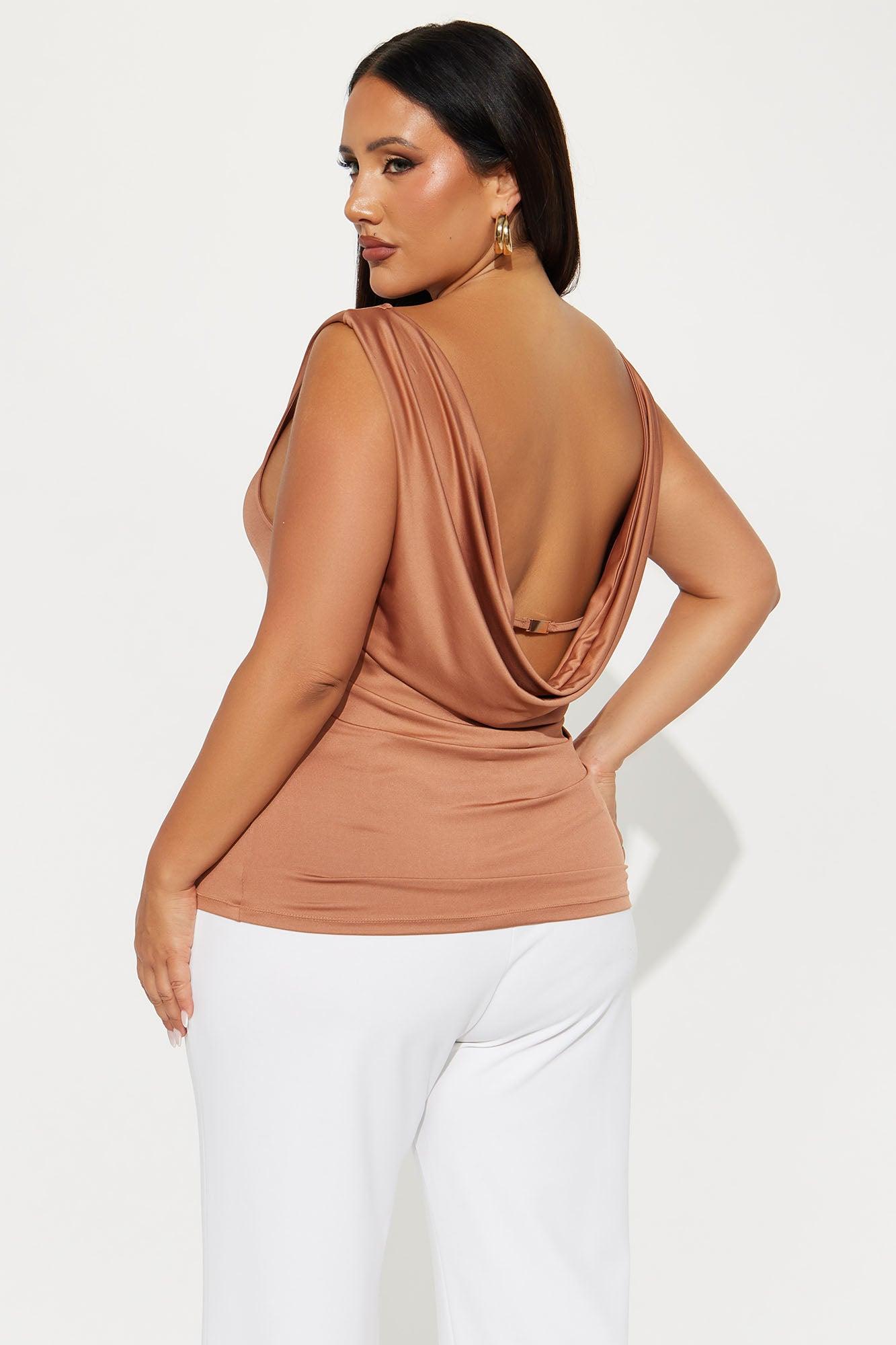 Teagan Cowl Neck Top - Mocha Female Product Image