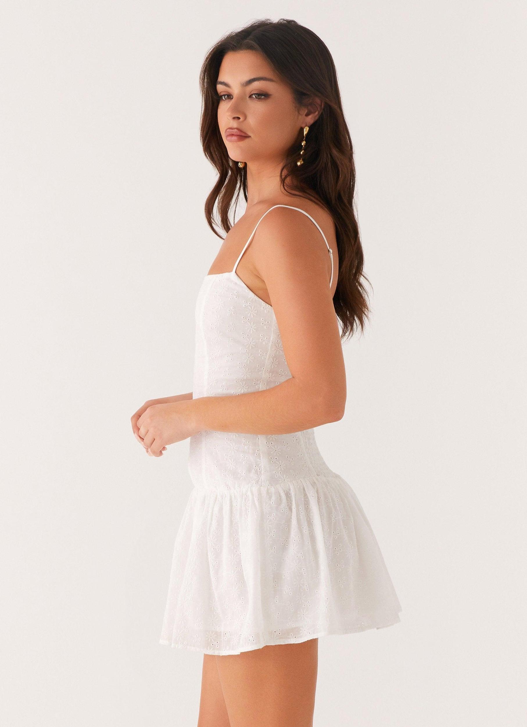 Palm Springs Mini Dress - White Product Image