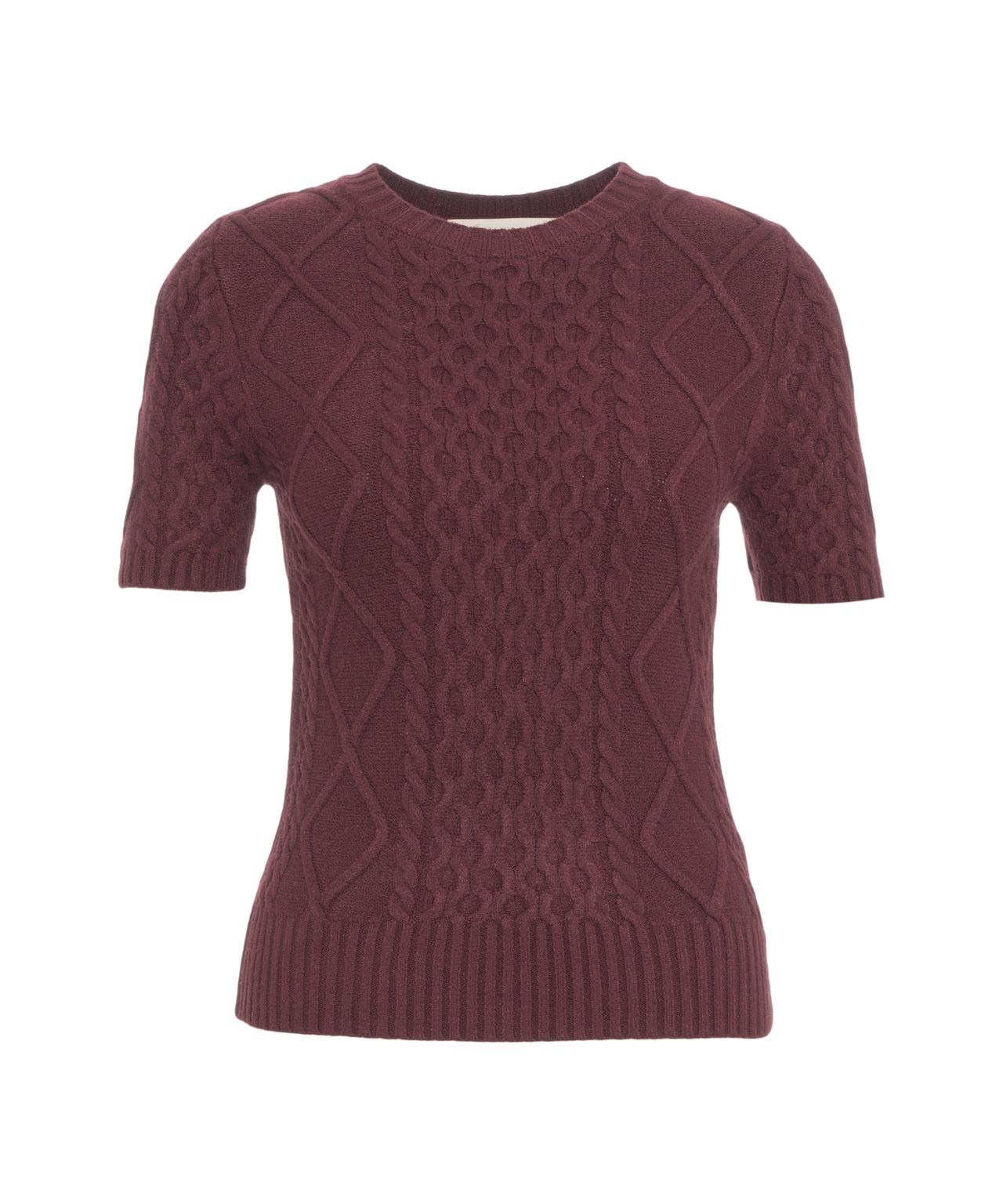 Short sleeved knit sweater Product Image