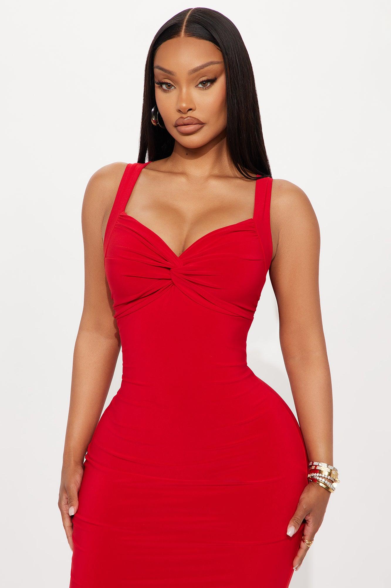 More Than Friends Maxi Dress - Red Female Product Image