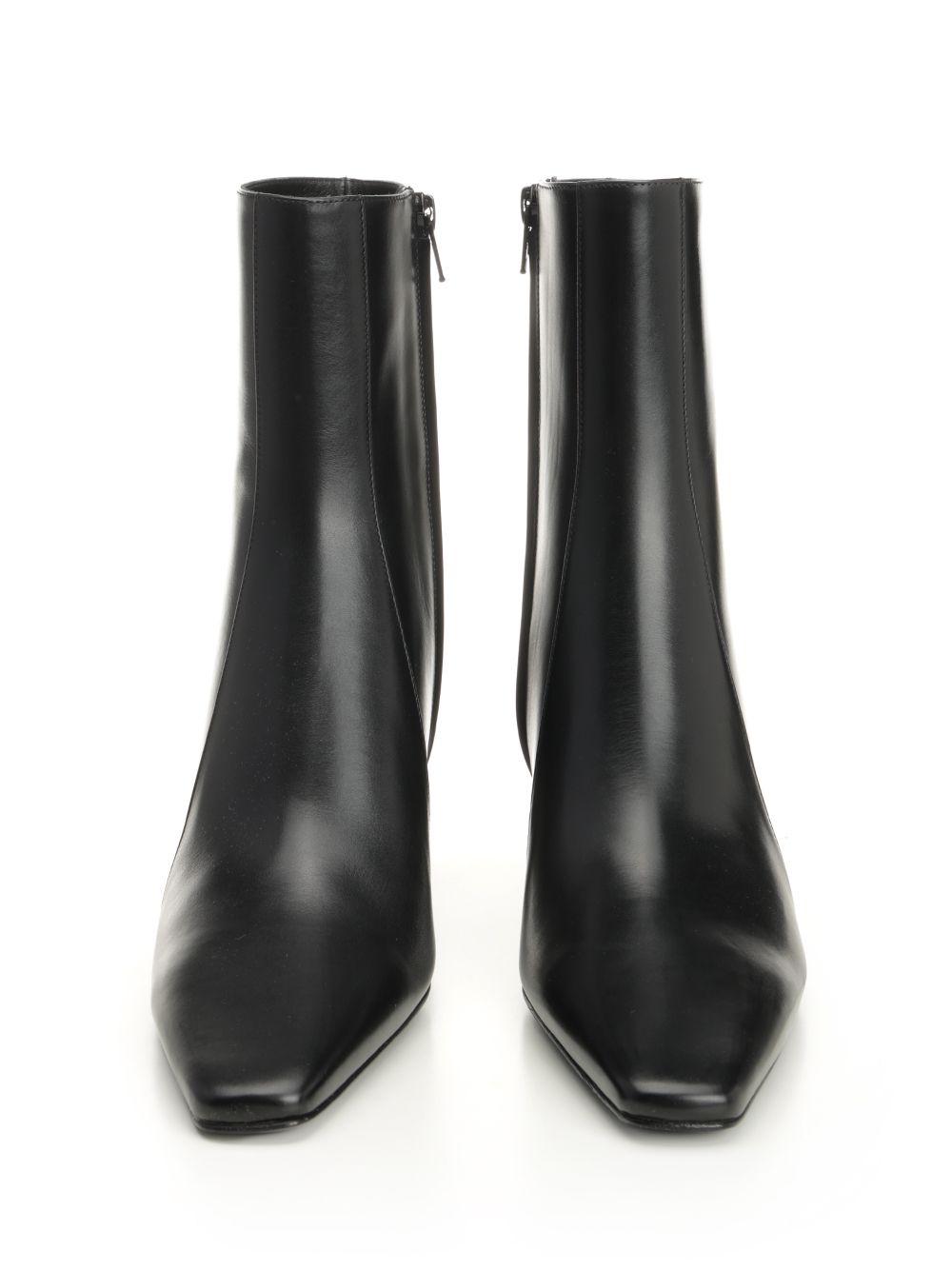 SAINT LAURENT Rainer 75 Patent Leather Ankle Boots In Black Product Image