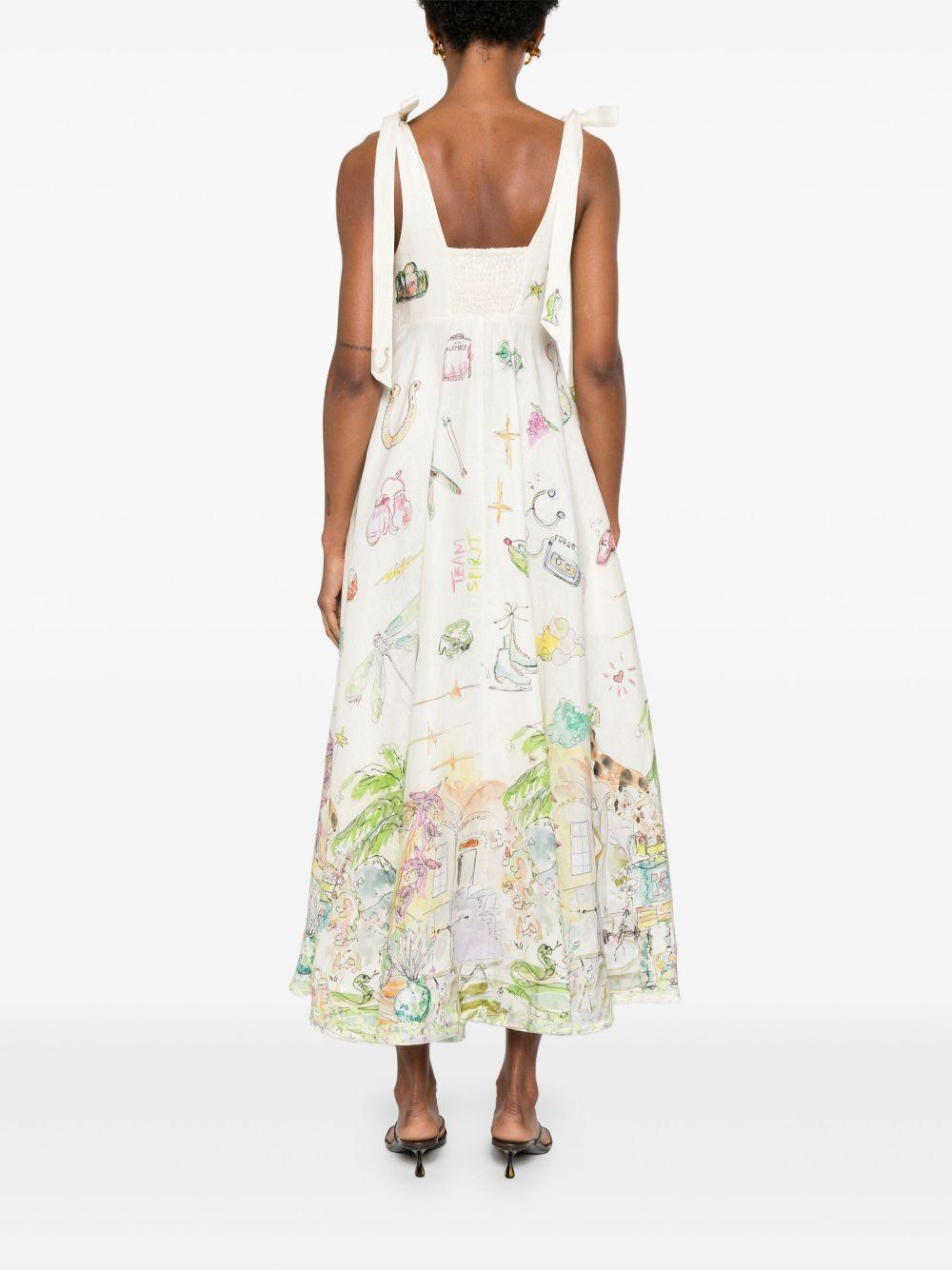 graphic-print midi dress Product Image