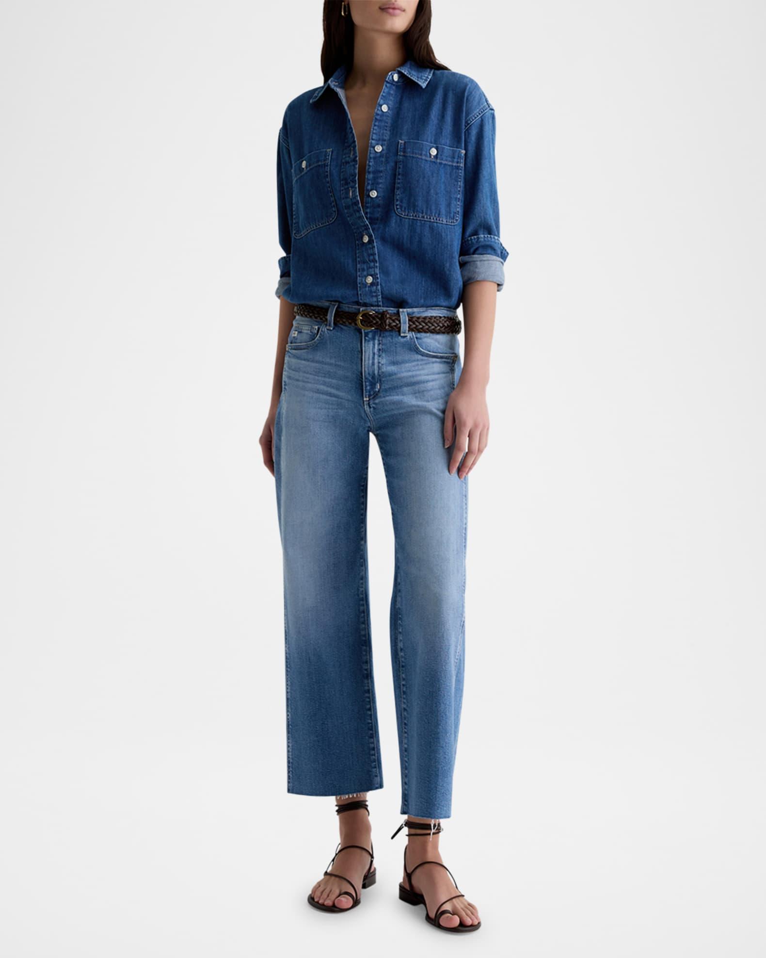 Saige Wide-Leg Crop Jeans Product Image