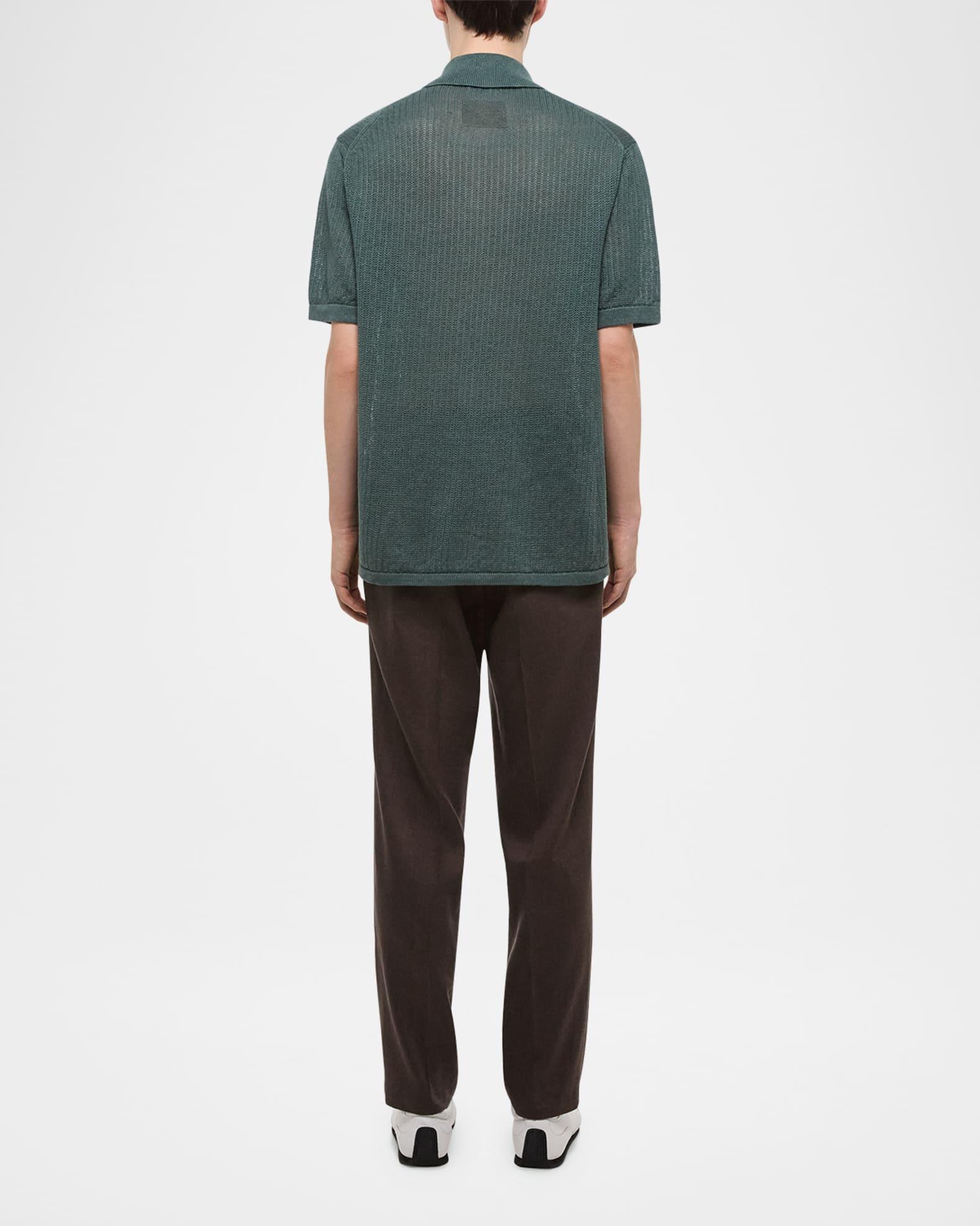 Men's Half-Zip Fine-Gauge Polo Shirt Product Image