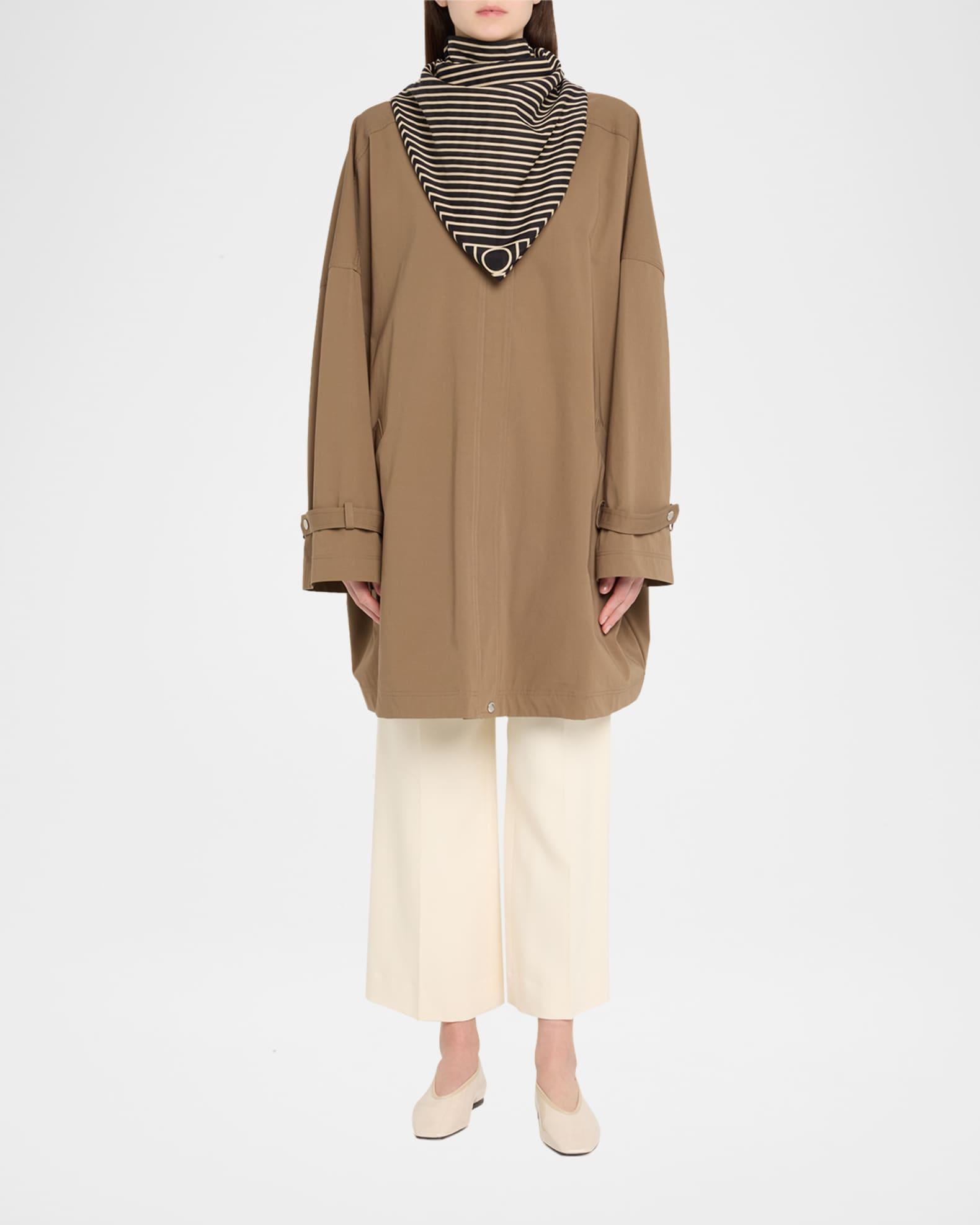 Centered Monogram Silk Square Scarf  Product Image