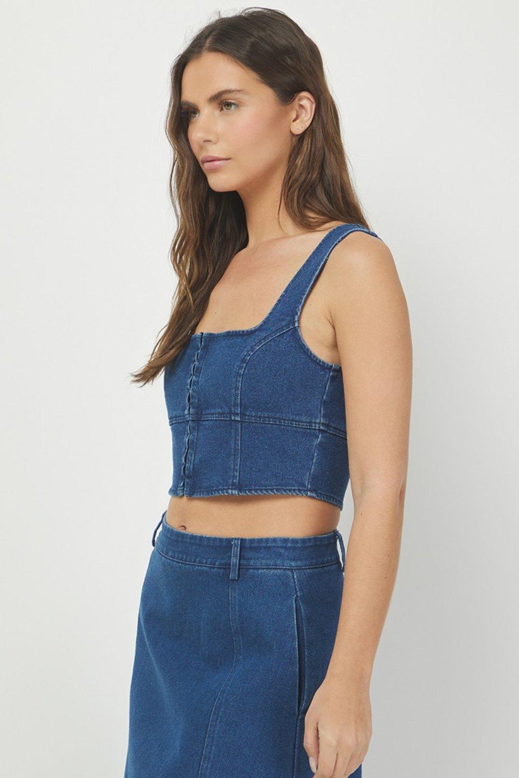 Denim Corset Top Product Image