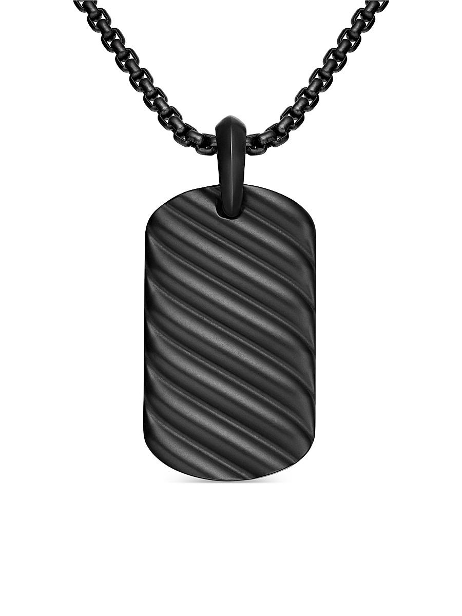 David Yurman Mens Sculpted Cable Tag Titanium, 35mm Product Image