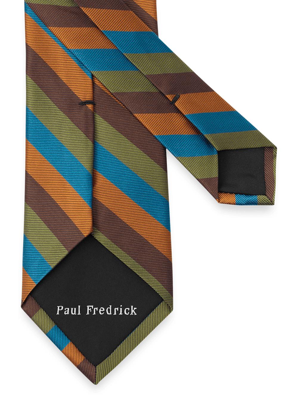 Stripe Woven Silk Tie - Multi Product Image