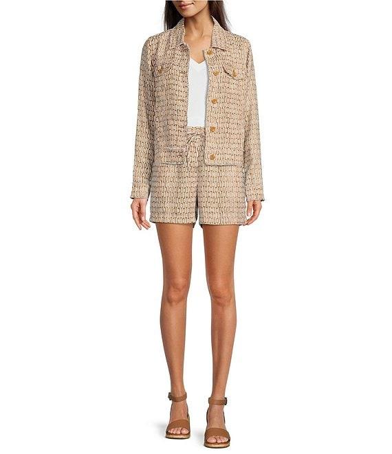 Tommy Bahama Island Key Linen Plain Weave Point Collar Button Front Jacket Product Image