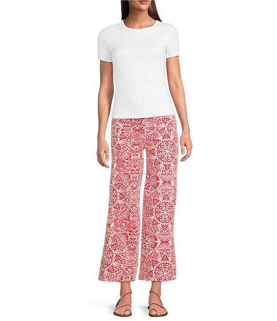 Charlie B. Stretch Knit Crew Neck Short Sleeve Top Product Image