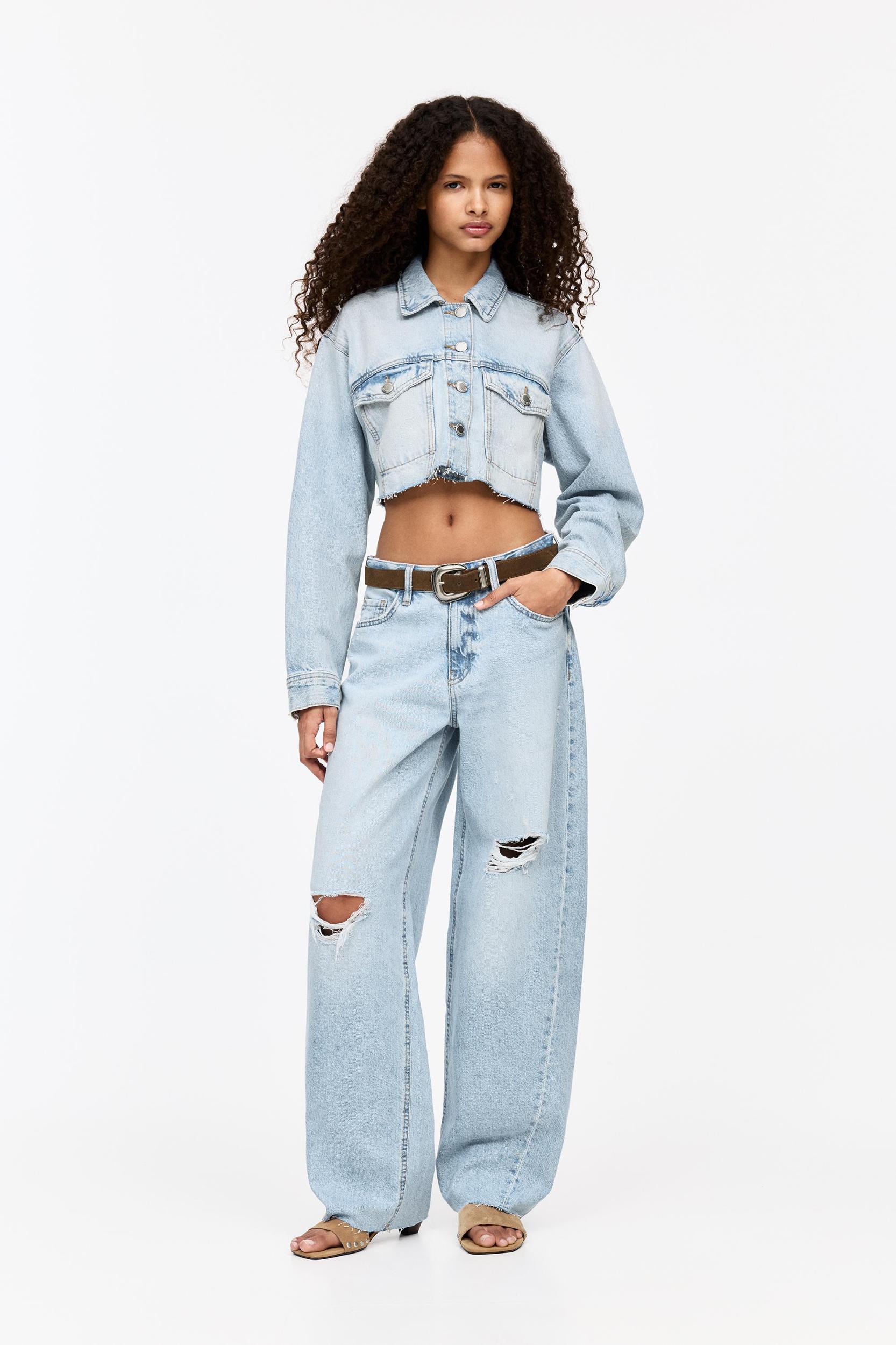 Cropped denim jacket Product Image