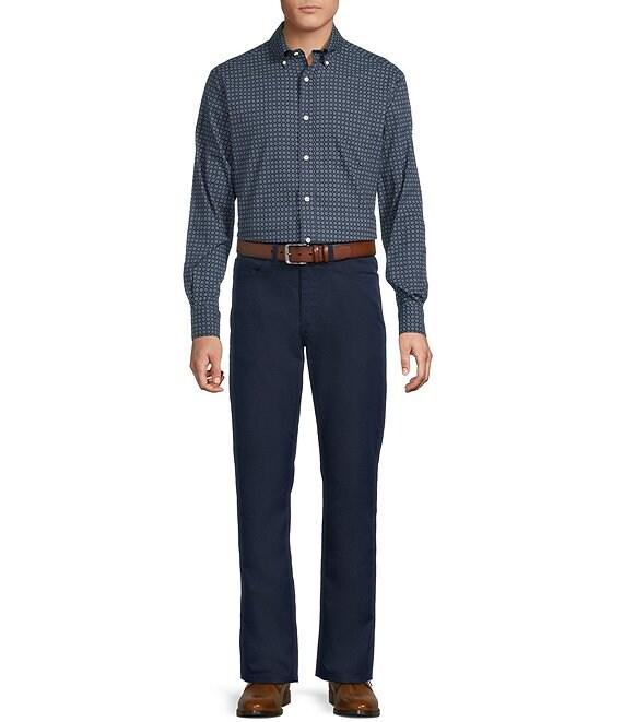 Cremieux Blue Label Performance Stretch Geo Print Twill Long Sleeve Woven Shirt Product Image