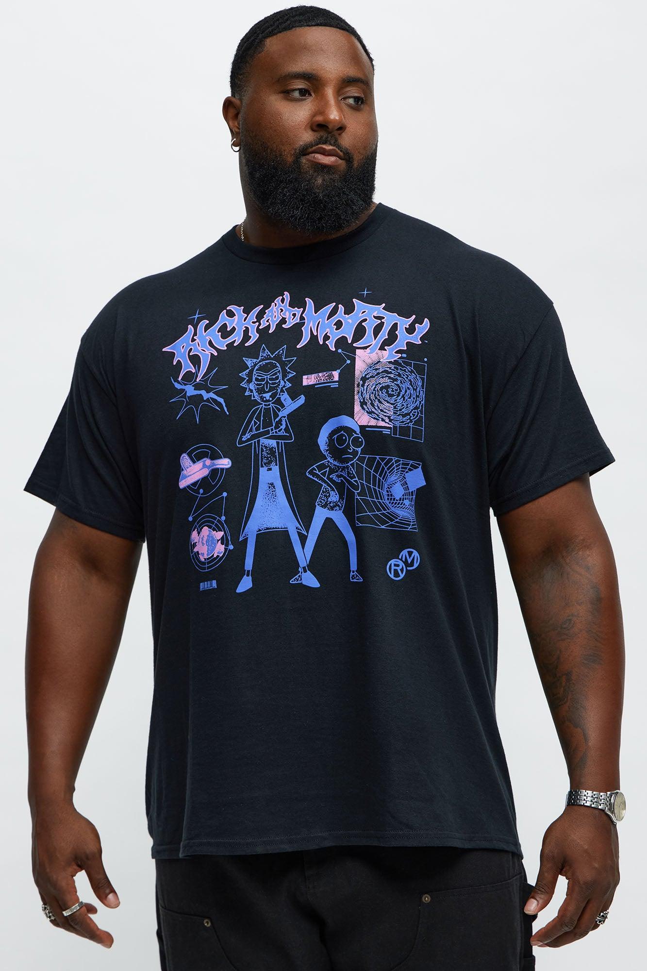 Rick And Morty Metal AF Short Sleeve Tee - Black Male Product Image