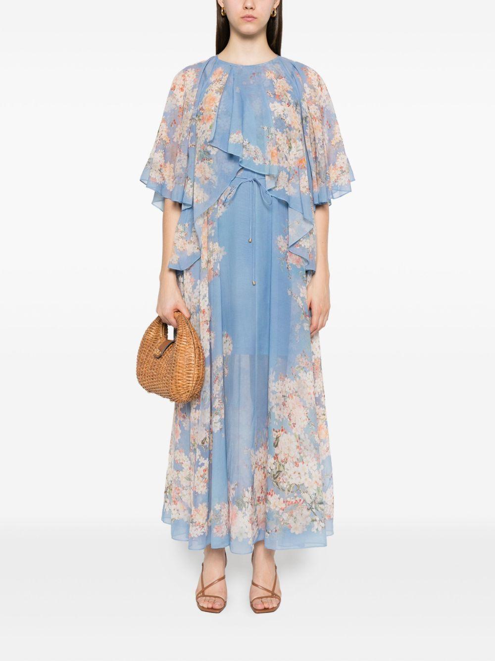 floral-print ruffled dress Product Image