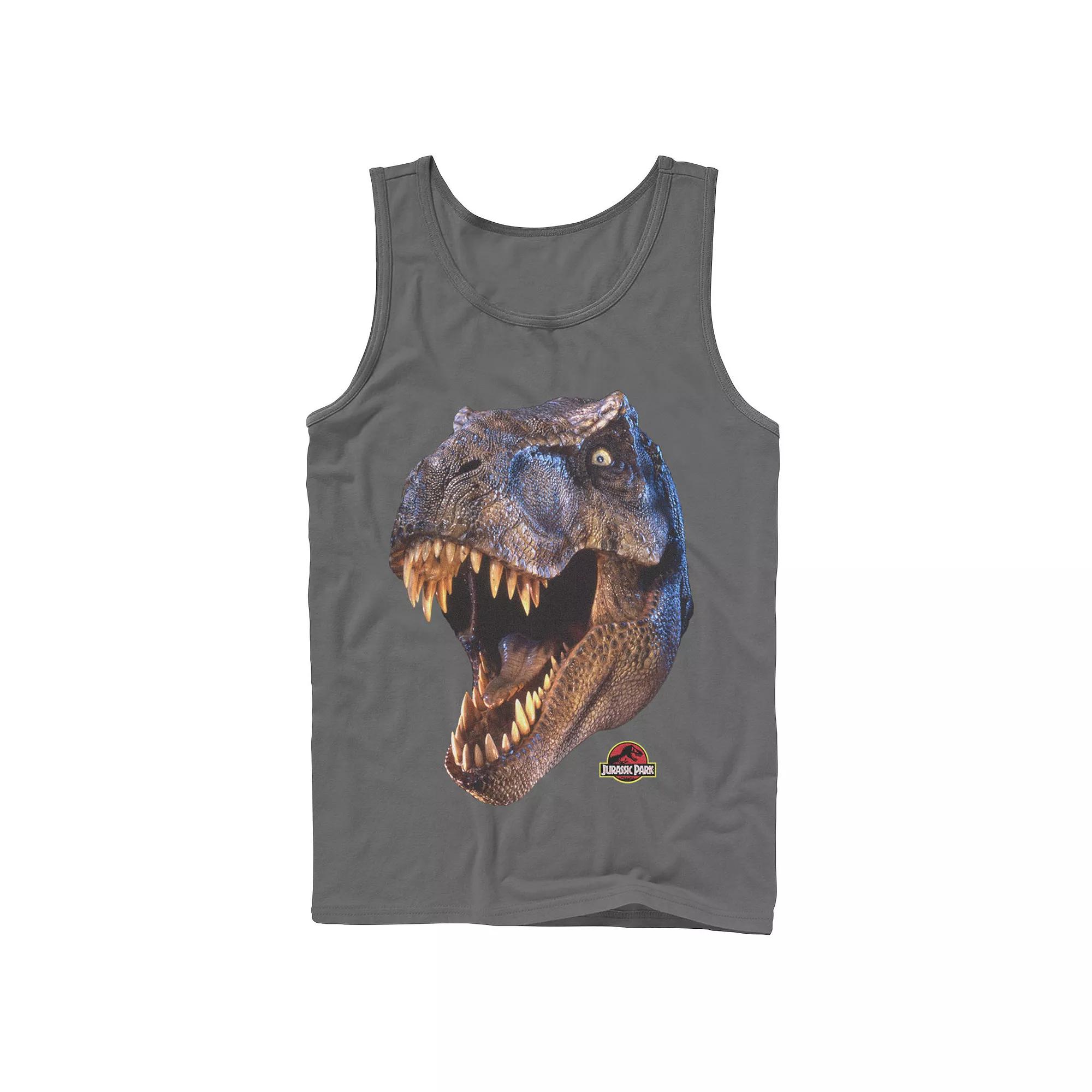 Men's Jurassic Park T-Rex Head Roar Tank Top,  Product Image