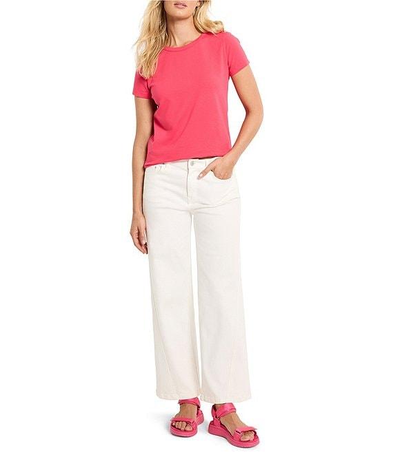 NIC + ZOE Perfect Knit Crew Neck Short Sleeve T-Shirt Product Image