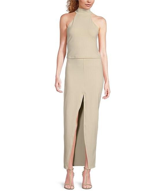 Susana Monaco Open Front Bodycon Pull-On Maxi Skirt Product Image