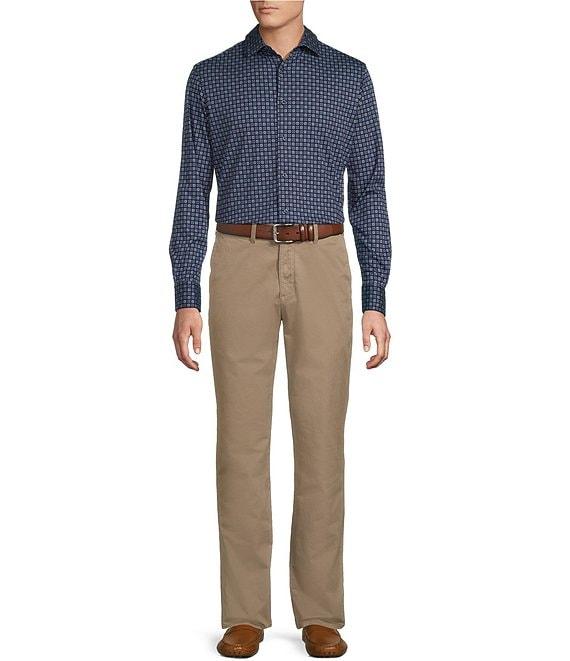 Cremieux Blue Label Interlock Coat Front Long Sleeve Geometric Print Knit Shirt Product Image