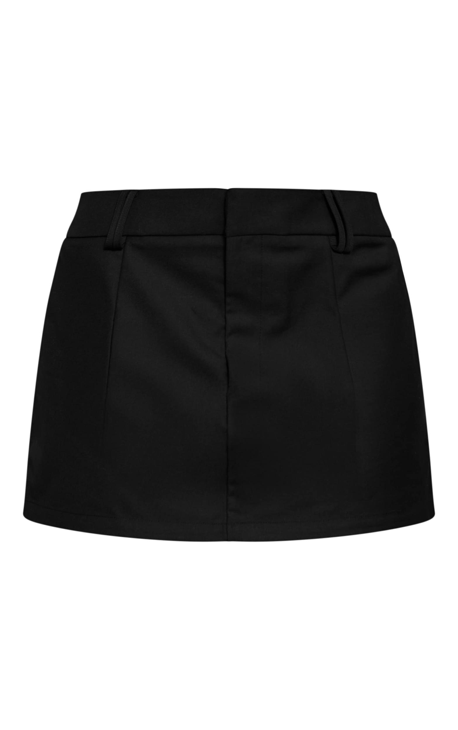 Burgundy Tailored Woven Box Pleat Skater Skort Product Image