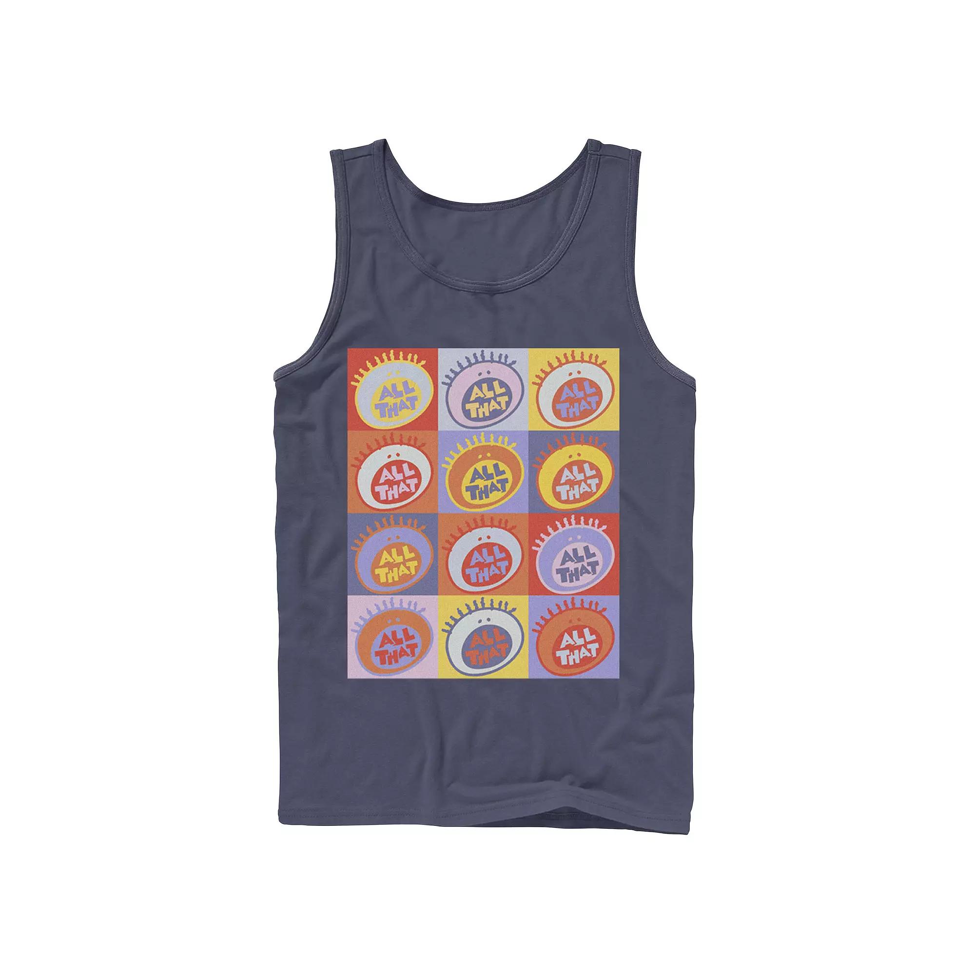 Men's Nickelodeon All That Classic Vintage Logo Panels Graphic Tank Top,  Product Image