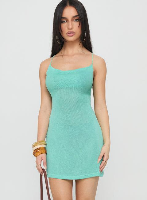 Cote Mini Dress Aqua Product Image