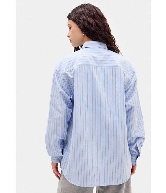 BDG Urban Outfitters Striped Long Sleeve Poplin Shirt Product Image
