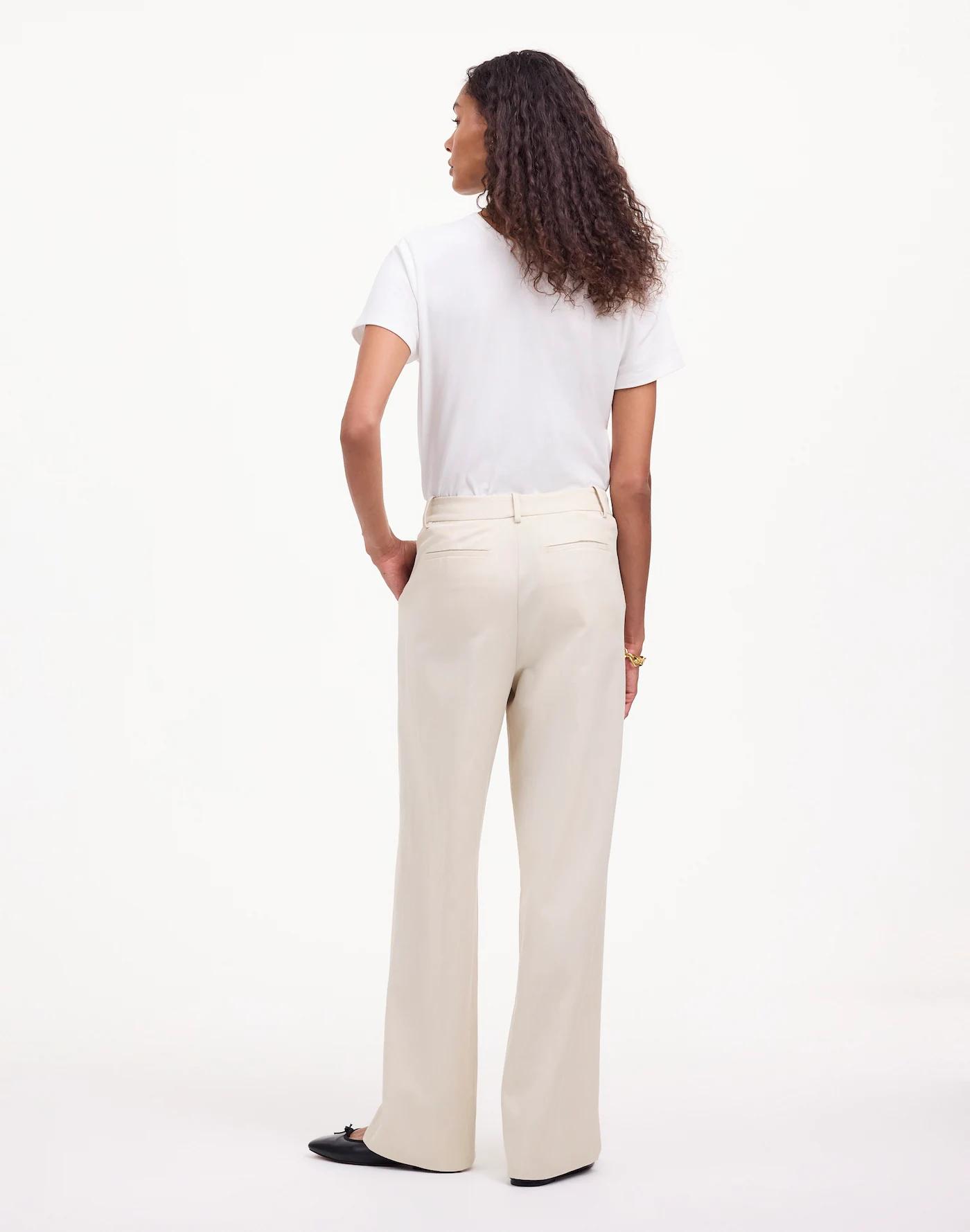 Petite Slouchy Straight Pants in Drapey Twill Product Image