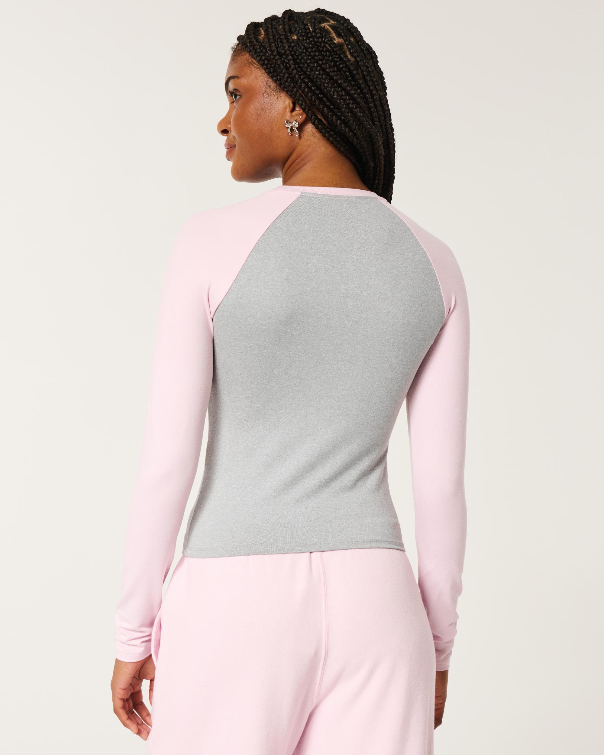 Soft Stretch Seamless Fabric Long-Sleeve Crew Top Product Image