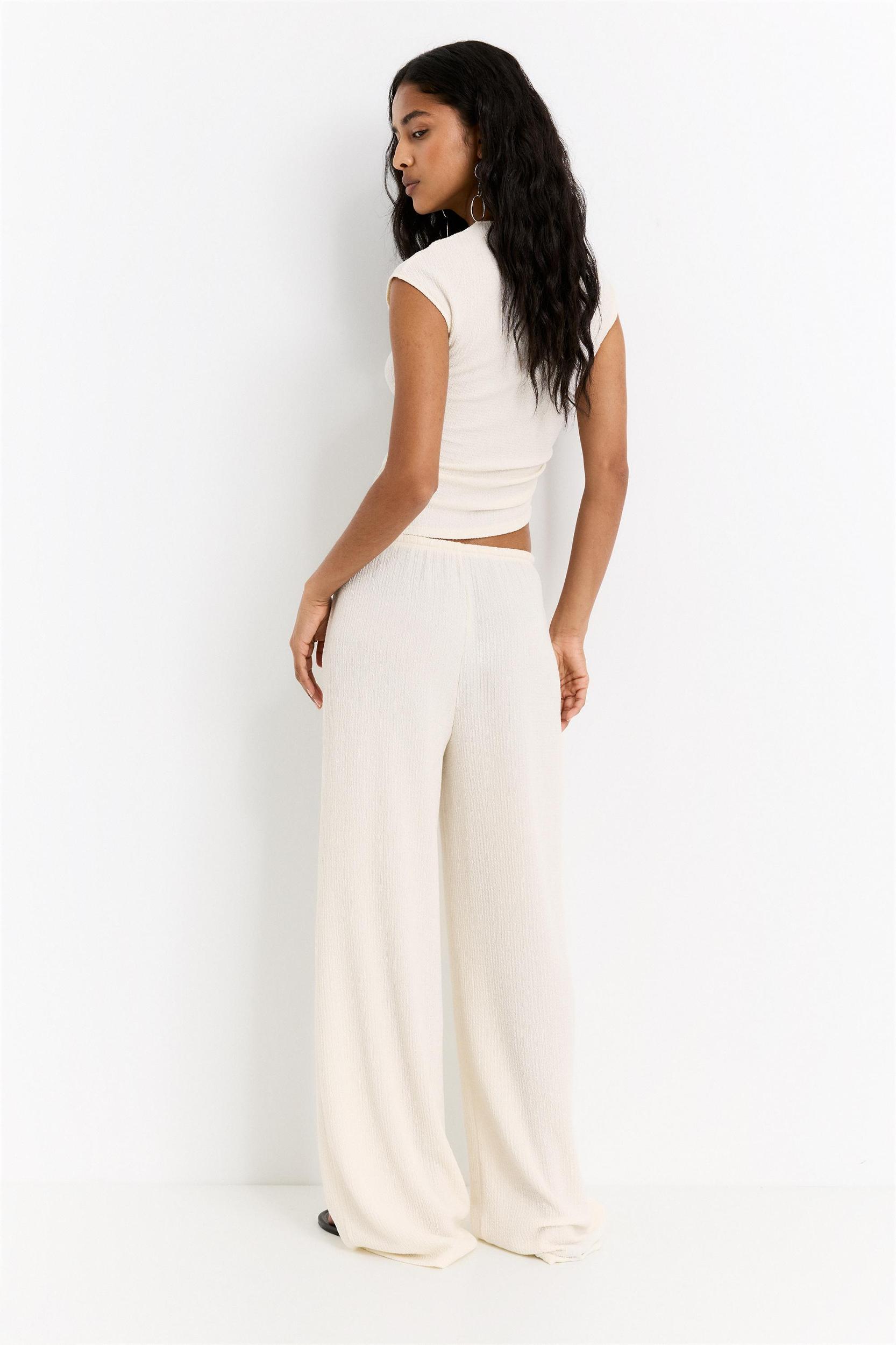 Wide-leg crepe pants Product Image